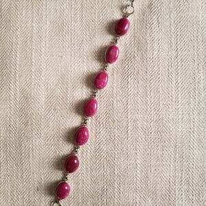 RUBY Bracelet Sterling Silver 7"